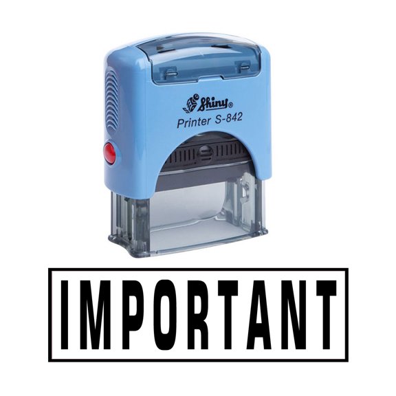 IMPORTANT Self Inking Rubber Stamp Office Stationary Custom Shiny Stamp