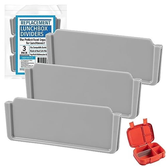 IMPRESA Pack of 3 Lunch Box Divider Inserts Compatible with Bentgo Fresh & Pop Models Tray Dividers - Meal Prep Organizers & Portion Control - Food Grade Plastic, Microwave Oven & Dishwasher Safe