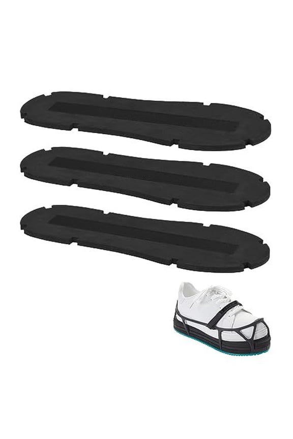 3 Pack Shoe Inserts - Small, Black Adjustable 1/4-inch Height Shoe Lift - Heel Lift Support for Uneven Legs - Compatible with EVENup Balancer for Walking Boot