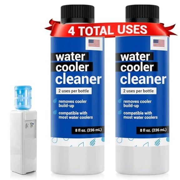 IMPRESA Water Dispenser Cleanser & Cooler Cleaner & Descaler - 2 x 8 Fl Oz - Top & Bottom Loading Water Coolers & Dispensers - Active Cleaning Solution for Reservoir Cleaning & Buildup Removal
