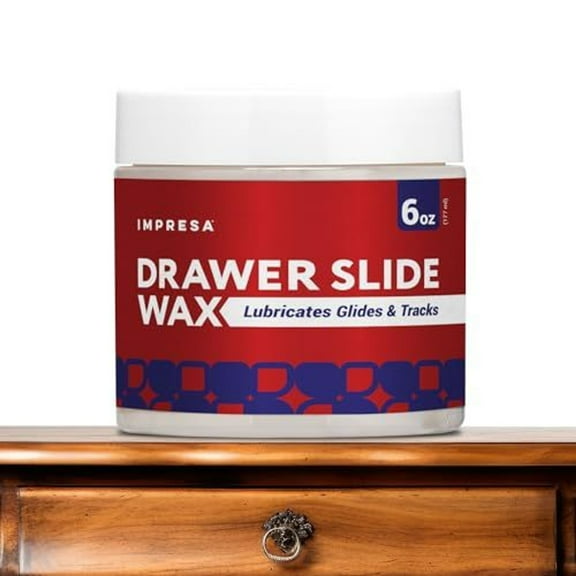 Impresa Wood Drawer Slide Wax - Friction Reducer & Drawer Ease - Corrosion Protection with Wood Wax - Easy Application & Sliding Door Grease