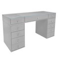 thumbnail image 1 of Impressions Vanity Slay Station Naomi Vanity Desk with 2 Layers of Preset Dividers (Silver), 1 of 5