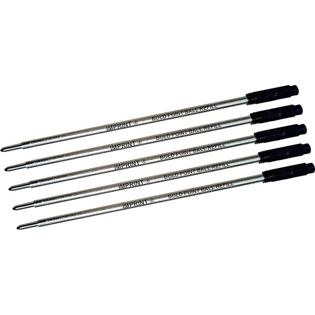 IMPRINT 5 Screw Type Black Refills for Ball Pens/Universal Refills