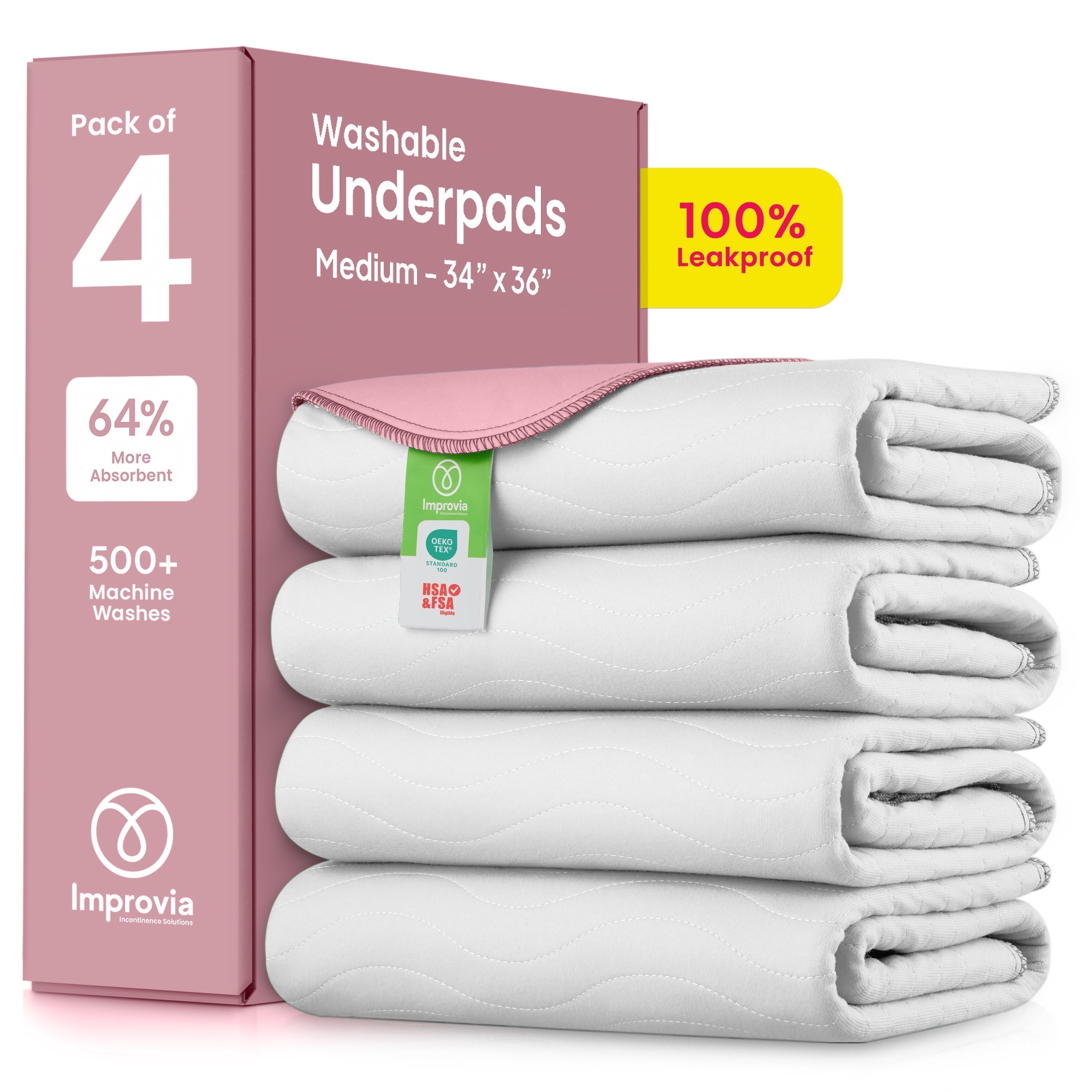 GREEN LIFESTYLE® Washable Underpads - Heavy Absorbency Reusable Bedwetting Incontinence Pads Kids Adults Elderly Pets Toddler Mattress Bed Sofa Floor Pa - View #12