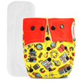 thumbnail image 1 of IMPROVUS Free Size Washable & Reusable Cloth Diaper With 1 Dry Feel Absorbent Soaker Pad (3Months- 3Years) (Red&Yellow), 1 of 4