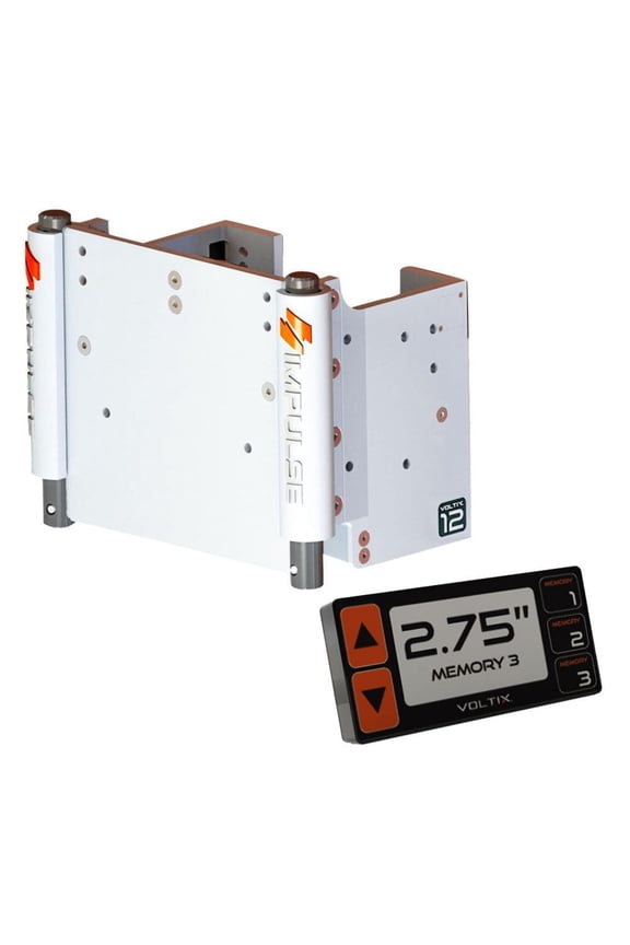 IMPULSE 12" Set Back Electric Jack Plate w/Smart Control - White Cerakote [75080-W]