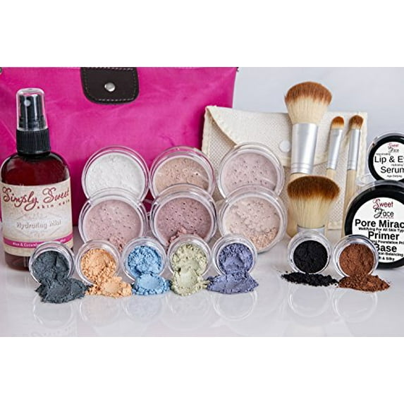 IMPULSE KIT (FAIR 1) Full Size Mineral Makeup Set Matte Foundation Bare Face Sheer Powder Cover
