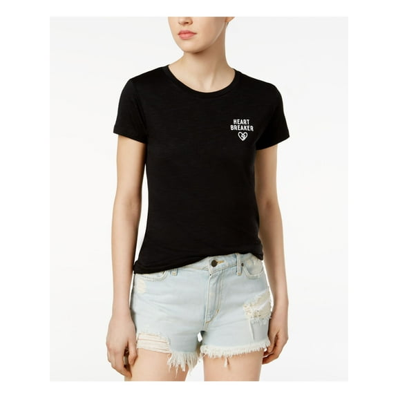 IMPULSE Womens Black Short Sleeve Crew Neck Top Size: S