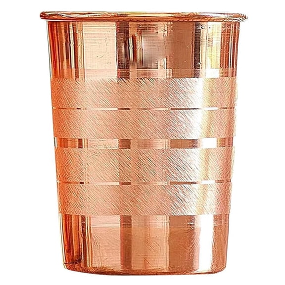 IMTRA FASHION Copper Water Glasses Drinking Water Cups Silver Touch Copper Tumblers Indian Gift