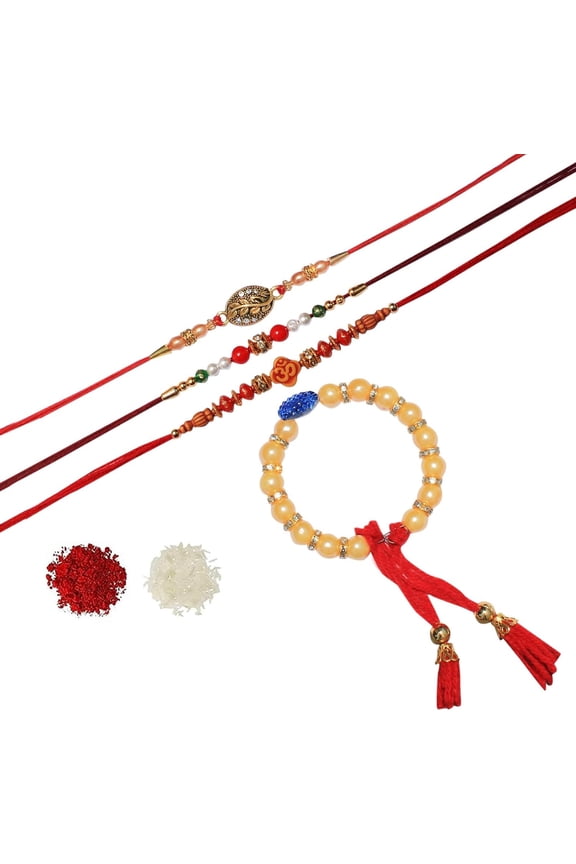Handmade Indian Rakhi for Brother Bhaiya Bhabhi Thread Raksha bandhan Gift