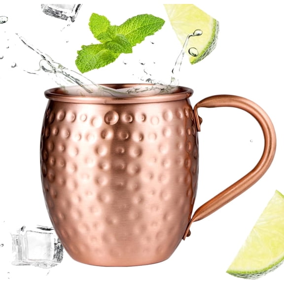 IMTRA FASHION Indian Hammered Copper Moscow Mule Mugs Handcrafted Cups for Cocktail Drink, Beer Bar Party Gifts
