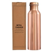 IMTRA FASHION Pure Copper Water Bottle 32 OZ/950 ML Leakproof Bottle for Ayurvedic Health Benefits