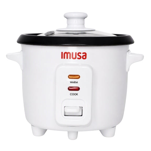 IMUSA 1.5 Cup Electric Ceramic Rice Cooker, White