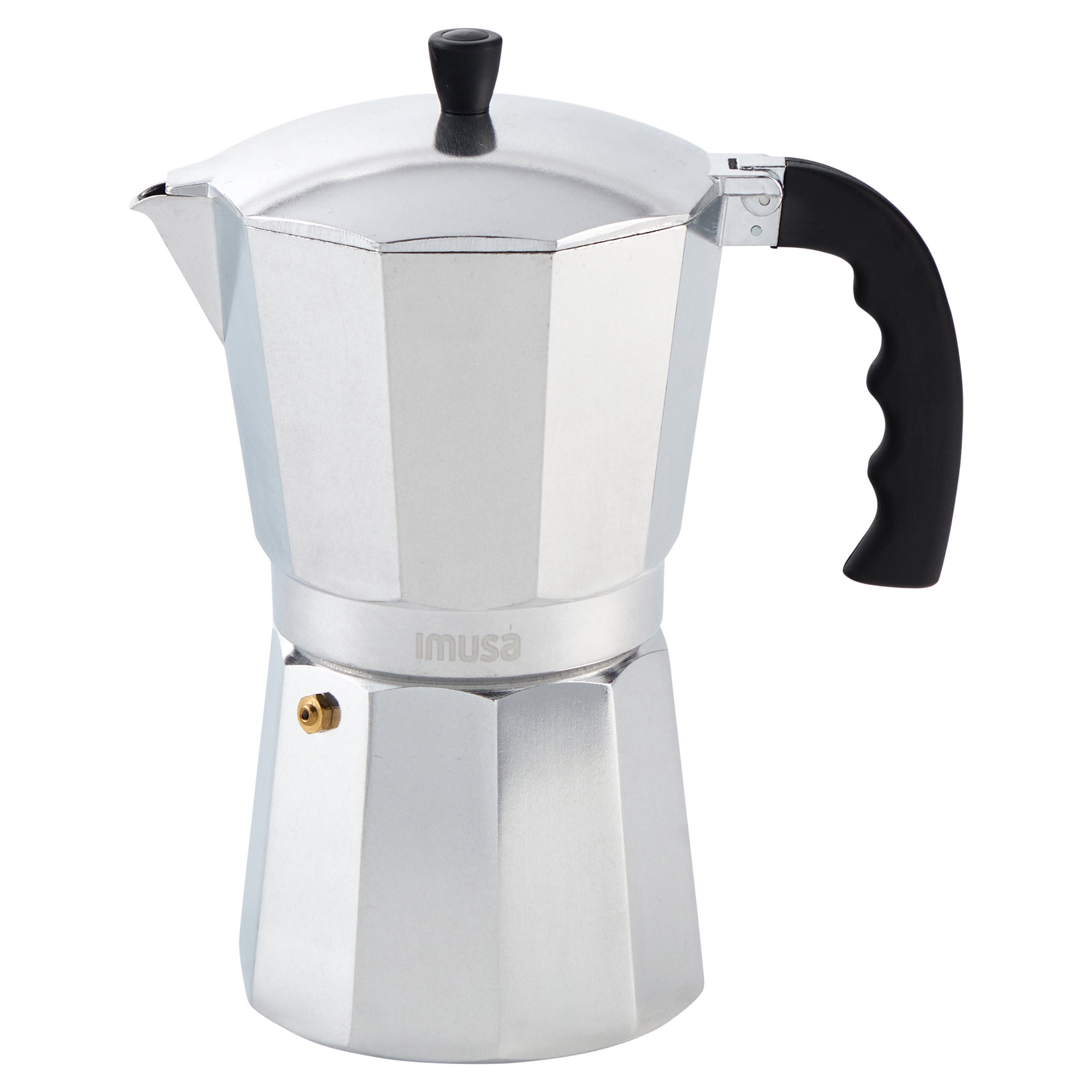 IMUSA 12-Cup Stovetop Espresso Maker, Cast Aluminum Moka Pot