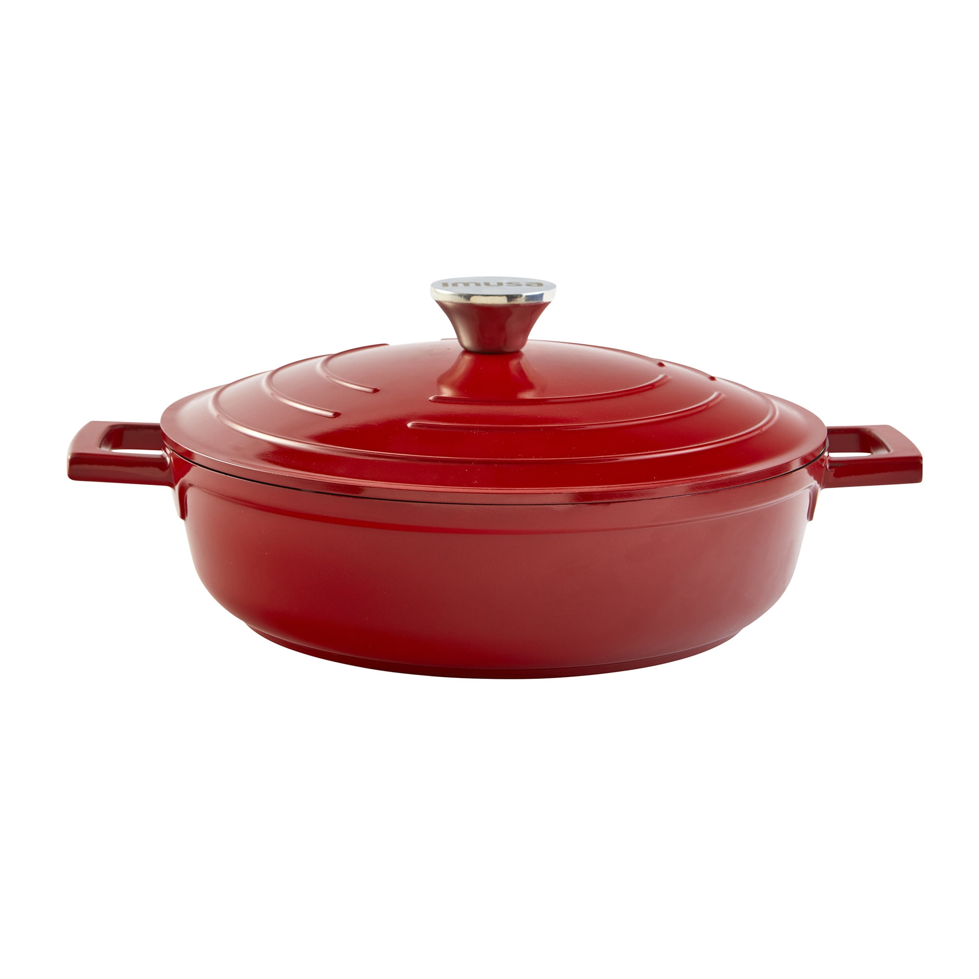IMUSA 4.0qt Cast Aluminum Nonstick Casserole, Red