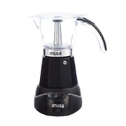 IMUSA 6 or 3 Cup Electric Espresso Maker with Cool-touch Handle, Black