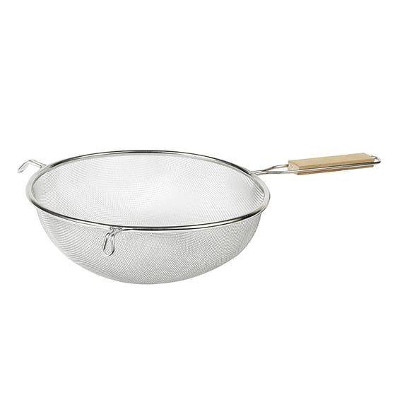IMUSA 6in Stainless Steel Strainer with Wood Handle