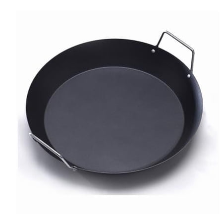 IMUSA CAR-52022 Nonstick Paella Pan with Metal Handles 15-Inch, Black