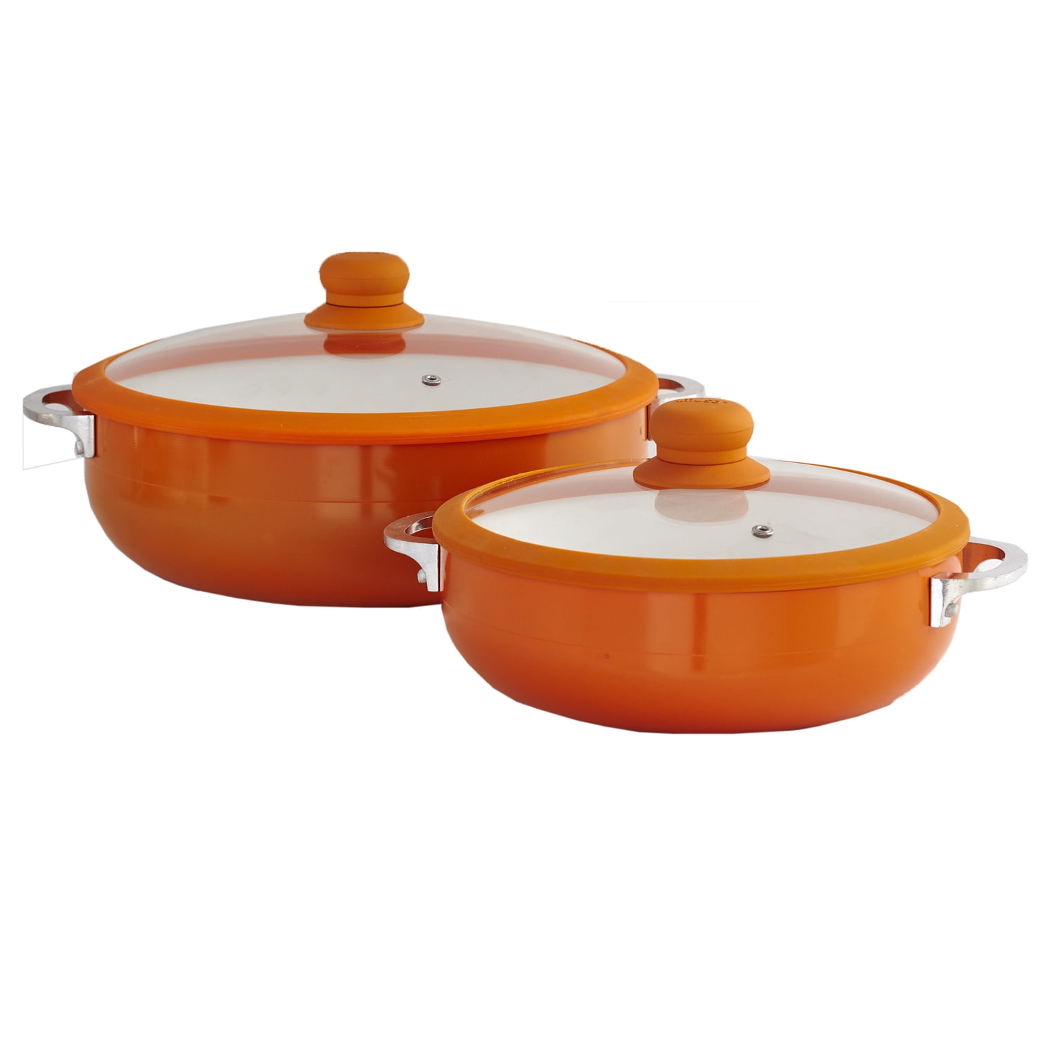 IMUSA Ceramic Nonstick Caldero Set with Glass Lid 2Piece Cookware Set