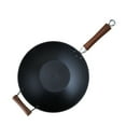 thumbnail image 1 of IMUSA GKG-61021 Light Cast Iron Pre-Seasoned Wok with Wood Handle 14-Inch, Red, 1 of 13