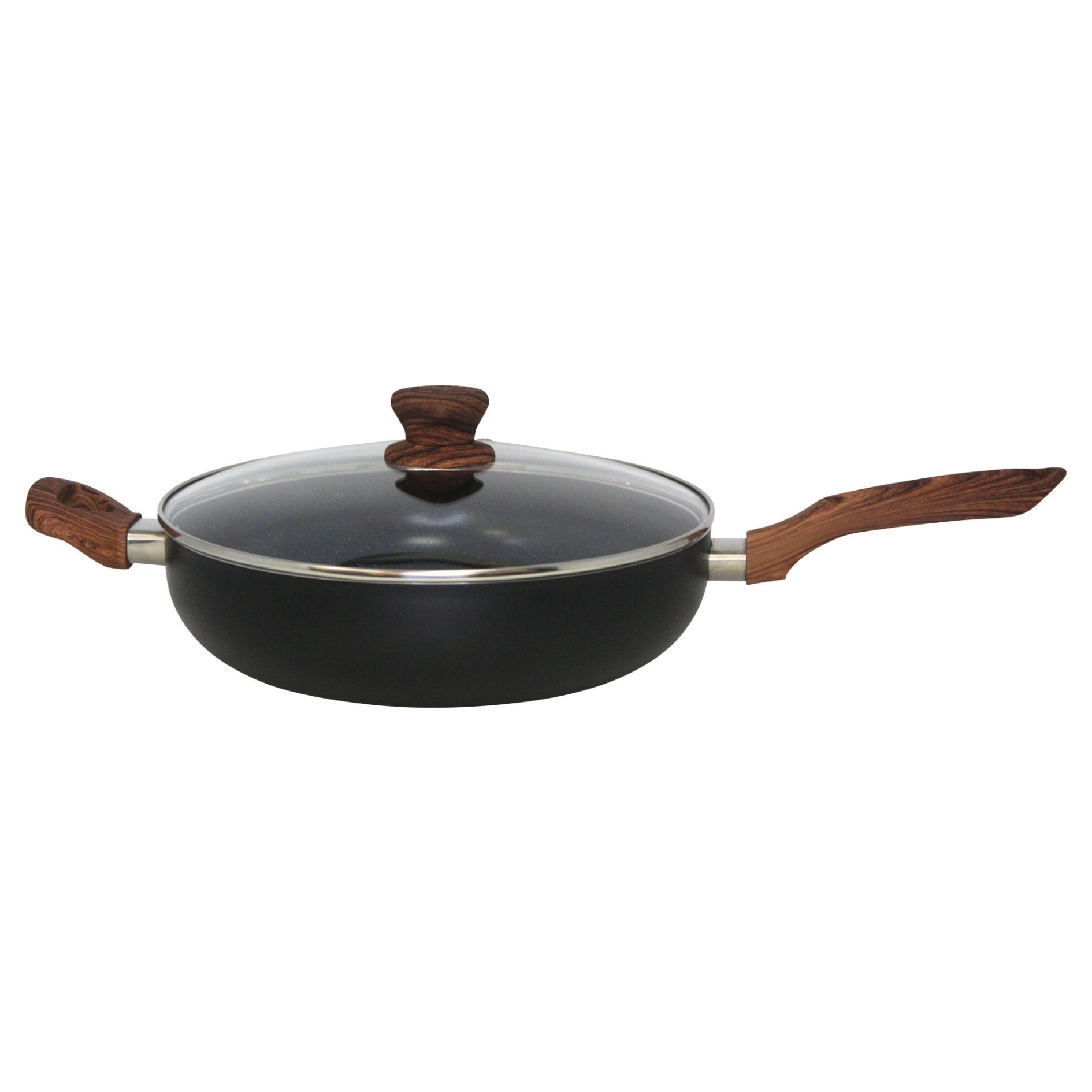 IMUSA 4.0 Qt Madera Speckled Black Ceramic Jumbo Cooker with Cool