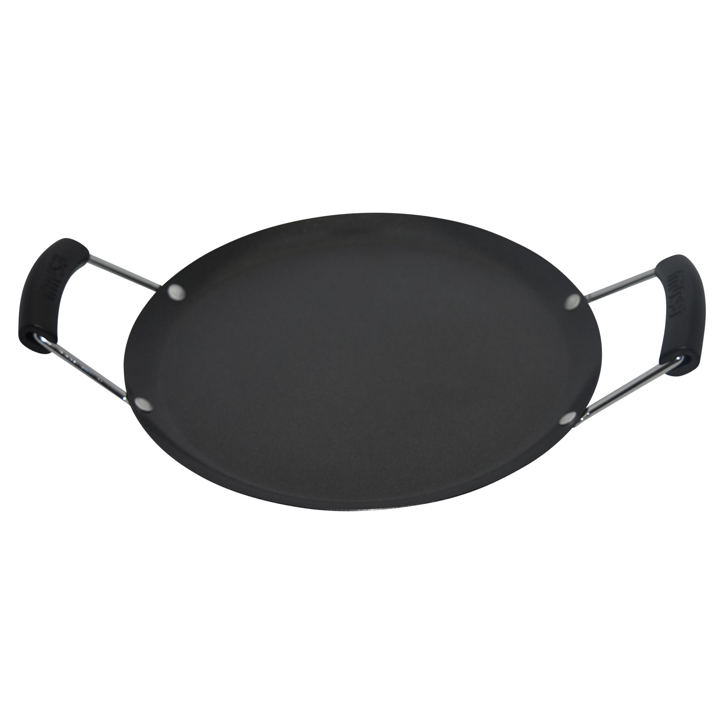IMUSA Round Carbon Steel Comal with Bakelite Handles 11 Inch, Black