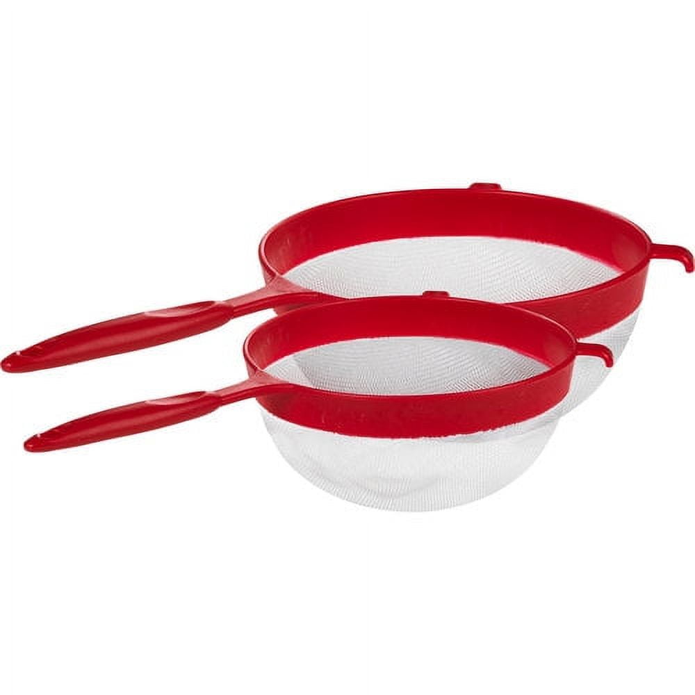IMUSA 2pc Nylon Strainer Set, Red