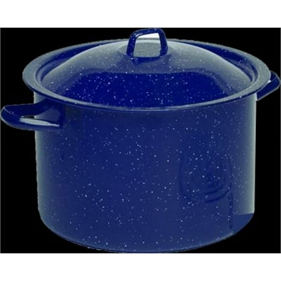 IMUSA USA Enamel Steamer Pot, 16-Quart, Blue