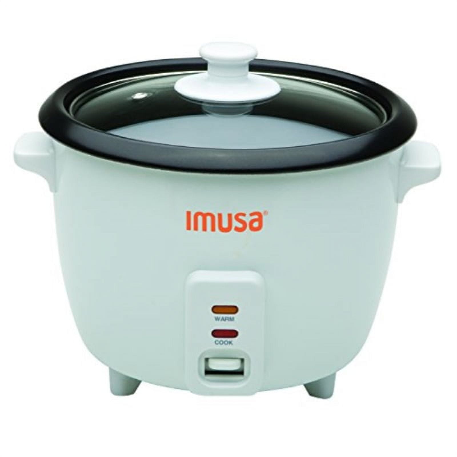IMUSA USA GAU-00012 Electric Nonstick Rice Cooker 5-Cup (Uncooked) 10-Cup  (Cooked), White 
