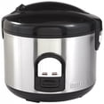 thumbnail image 1 of IMUSA USA GAU-00025 10 Cup Deluxe Rice Cooker with Steam Tray, Stainless Steel, 1 of 1