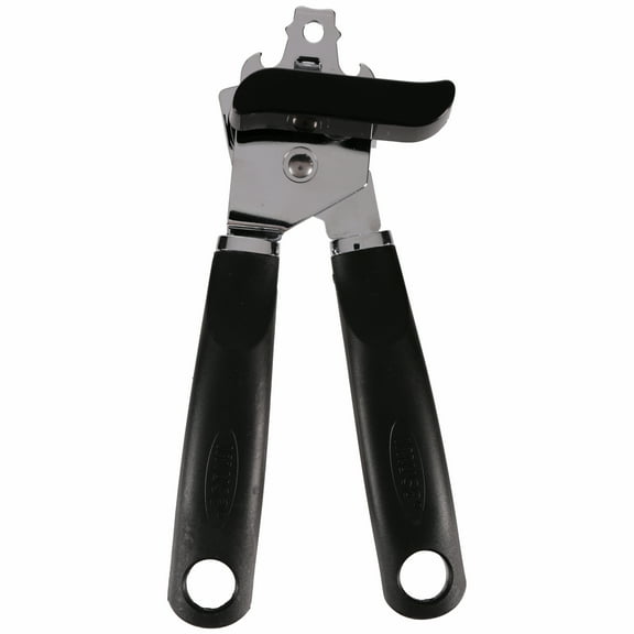 IMUSA USA Stainless Steel Can Opener with Built-in Bottle Opener