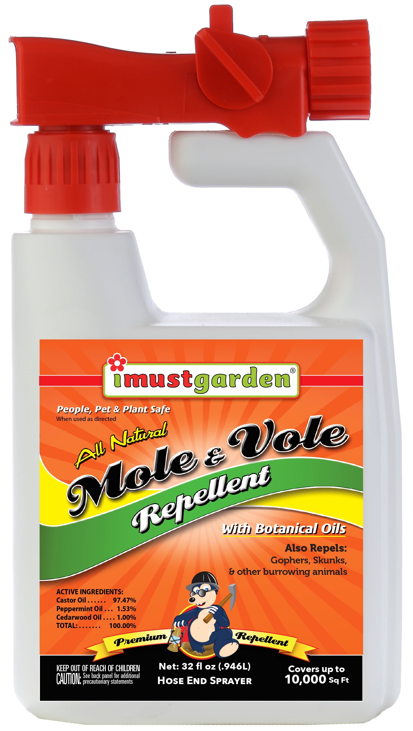 I Must Garden Mole & Vole Repellent - 32oz Hose End Concentrate
