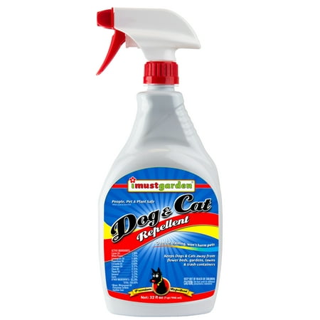 I Must Garden Dog and Cat Repellent: All Natural Spray to Stop Chewing and Repel from Yards, Plants, and Gardens - 32oz Easy Spray Bottle