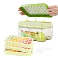 thumbnail image 1 of IMVE Green Rectangular Double-Layer Silicone Ice Making Grid for Home and Parties, 1 of 6