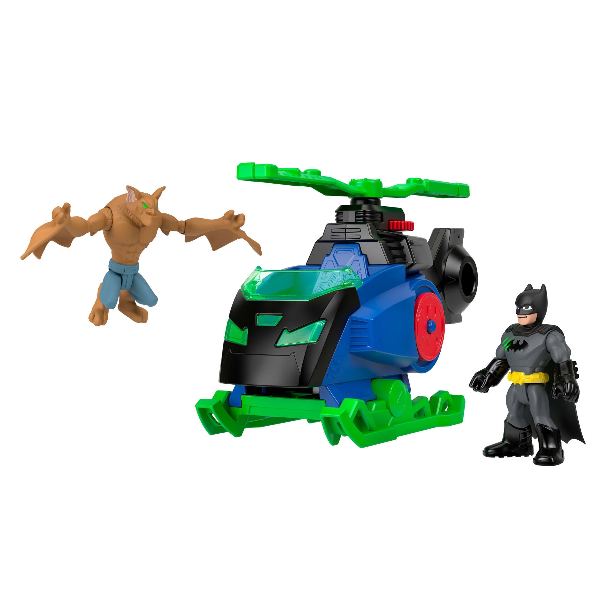 Imaginext DC Super Friends Batcopter vs Man-Bat Set with Batman