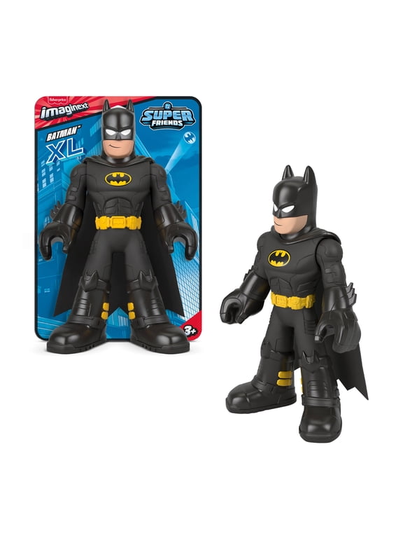 DC Super Friends XL 9-inch Batman Action Figure with Articulation, Wearing Hero Look