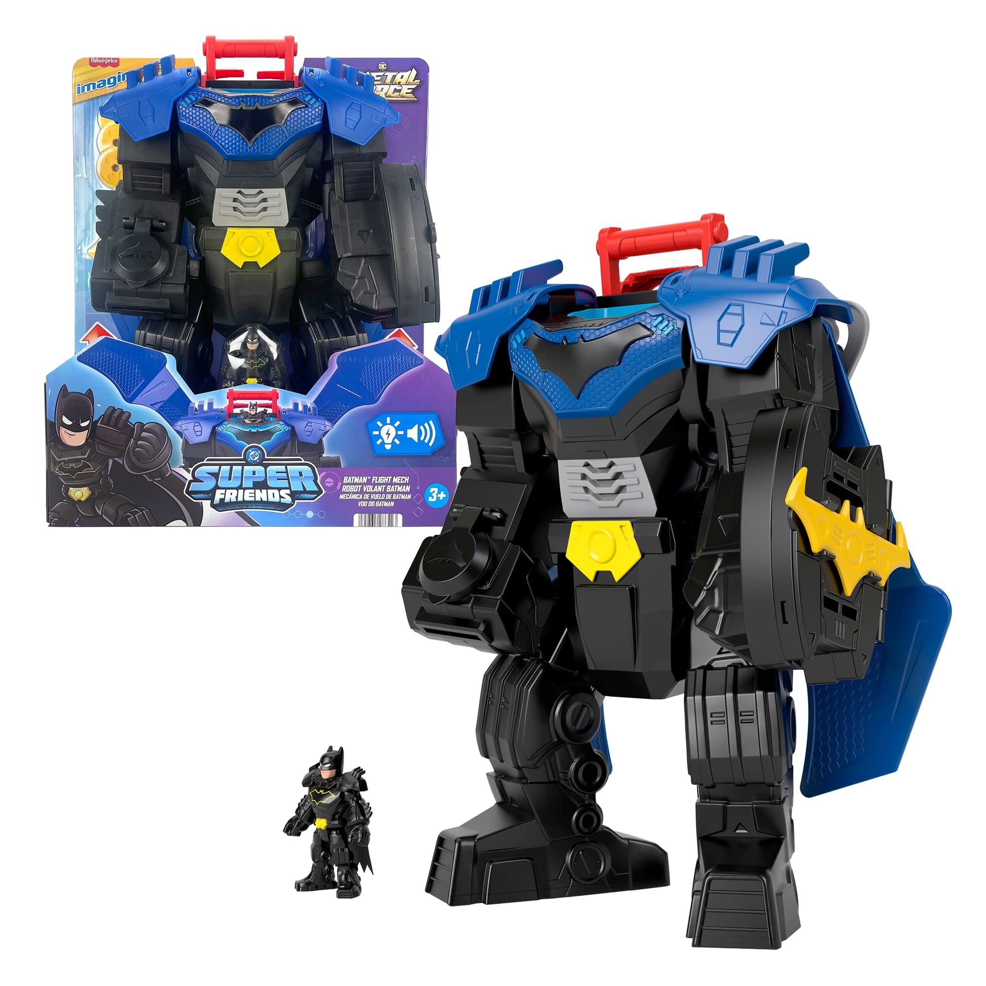 Fisher-Price Imaginext DC Super Friends Batman Flight Mech Toy with Lights, Sounds & Action Figure