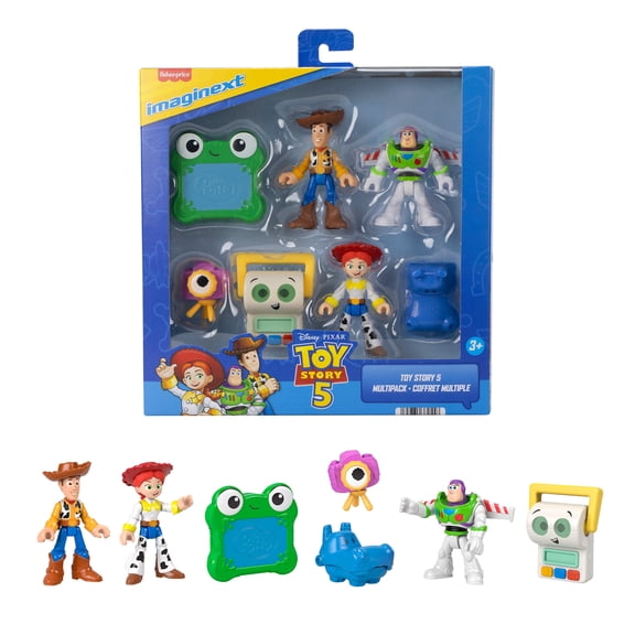 Disney and Pixar Toy Story Imaginext Figures, Includes 7 3-inch Tall Figures Inspired by Toy Story 5