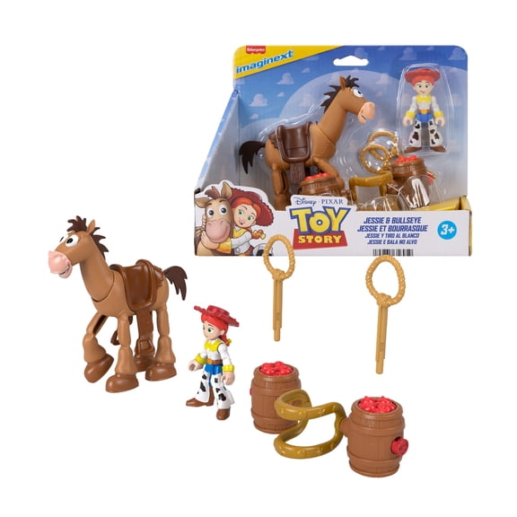 Imaginext Jessie & Bullseye Play Set, Projectiles & Saddle, Inspired by Disney and Pixar Toy Story