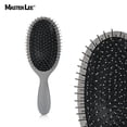 thumbnail image 1 of IMY-1pc, Paddle Air Bag Professional Massage Detangling Hair Brush,Gray,Silver Steel Needle Comb Teeth, 1 of 5