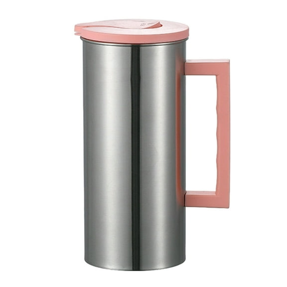 IMossad 1.8 Liter 60 Ounces Stainless Steel Water Pitcher with Lid and Handle, Iced Tea Pitcher, Hot/Cold Water Jug, Juice and Iced Tea Beverage Carafe