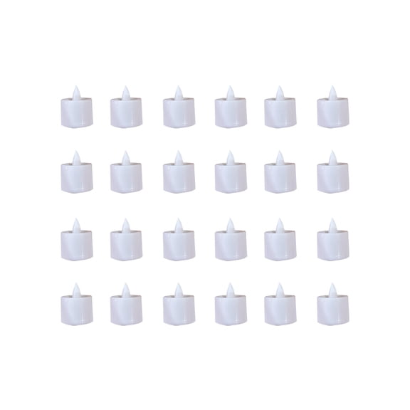 IMossad 24 Pack Flameless LED Candles - Battery-Operated Tea Lights with Realistic Warm White Glow, Safe & Long-Lasting for Weddings, Parties, Valentine's Day