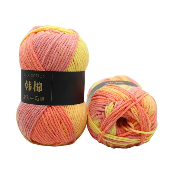 IMossad 24 Skeins Soft Cotton Yarn Assorted Colors Yarn for Crocheting and Knitting 4 Ply Acrylic Yarn for DIY Crafts Project, Each Skein 1.76 oz/120 Yard