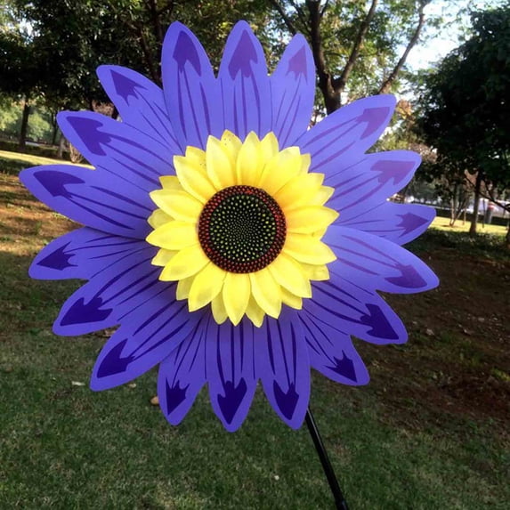 IMossad 27'' Purple Plastic Sunflower Wind Spinner