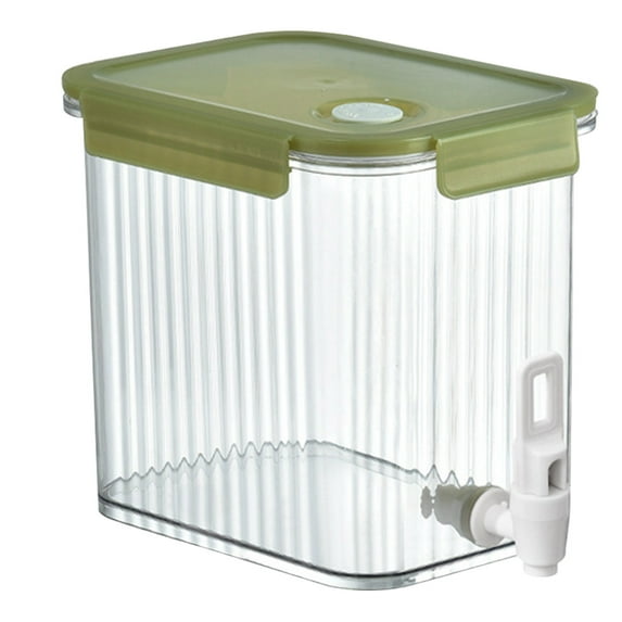 IMossad 3.5 Liter Drink Dispenser For Fridge,Beverage, Water Dispenser With Spigot.Juice Containers With Lids For Fridge,Parties And Daily Use