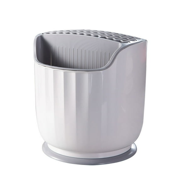 IMossad 360 Degree Rotating Knives Holder for Kitchen Counter, Multifunctional Plastic Kitchen Utensil Holder, Large Capacity Knives Block, Space Saving Knife Organizer