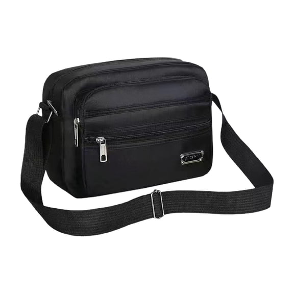 IMossad 4-Layer Crossbody Chest Pack – Water-Resistant Polyester Organizer Bag with 4 Pockets, Multi-Layer Waist Pack for Men and Women, Ideal for Work, Travel, Hiking, and Outdoor Activities