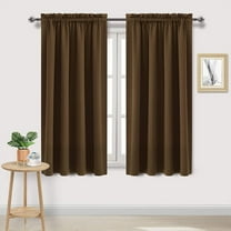 IMossad 45 Inch Blackout Curtains, Thermal Insulated Rod Pocket Curtain Panels for Living Room