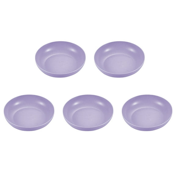 IMossad 5PCS Dinner Plates - 5.7Inch Impregnable Dinner Plates - Dishwasher & Microwave Safe Plastic Plates Reusable - Lightweight Plates For Kitchen,camping