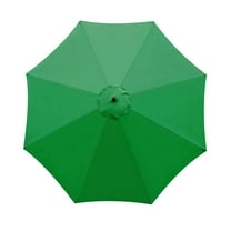 IMossad 8-Rib Green Solid Print Patio Umbrella Canopy